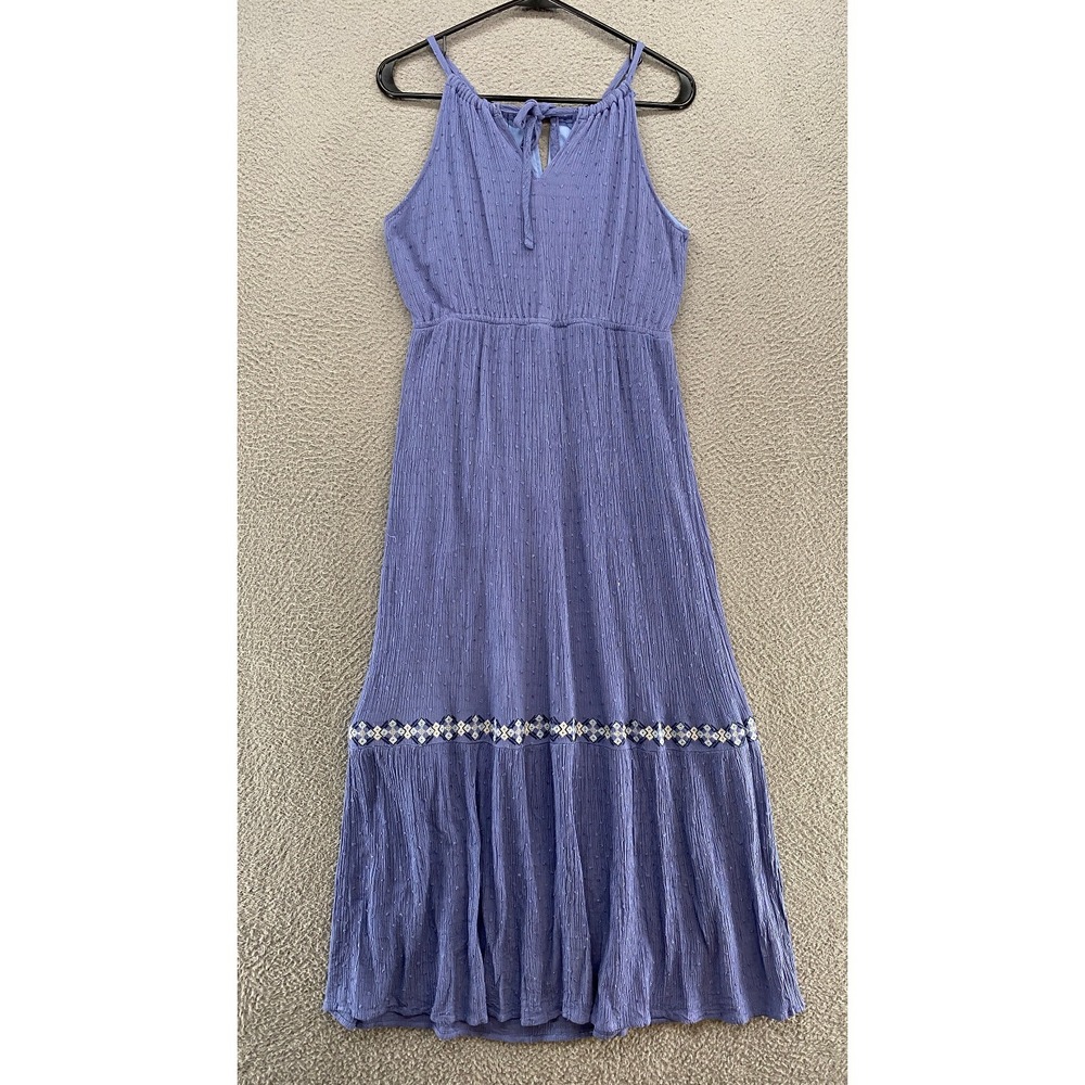 Lucky Brand Midi / Maxi Dress Womens Medium Peasant Cottagecore Prairie Boho - Picture 11 of 12